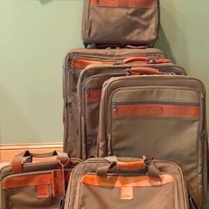 Hartmann herringbone tan 6 pc. luggage set
